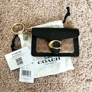 Coach Mini Tabby Signature Bag Charm | Wallet | Keychain | Black